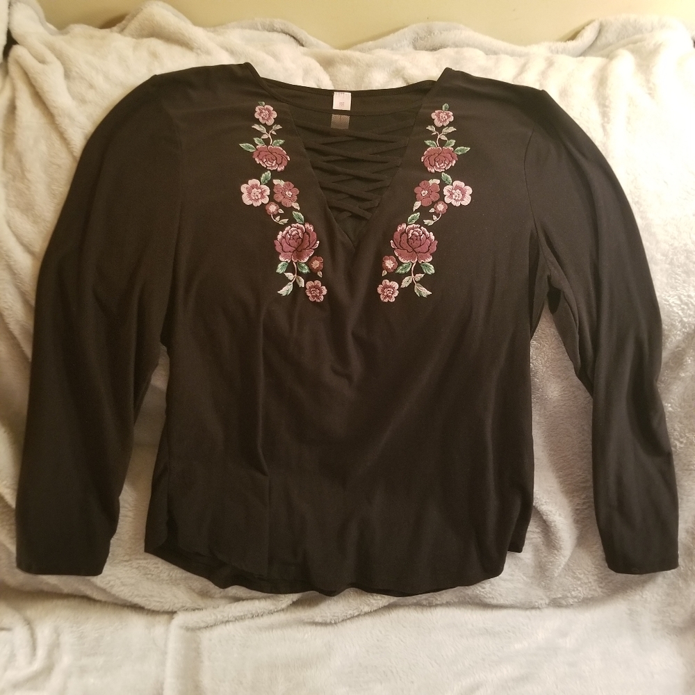 No Boundries Black long sleeve top Size XXXL (21)